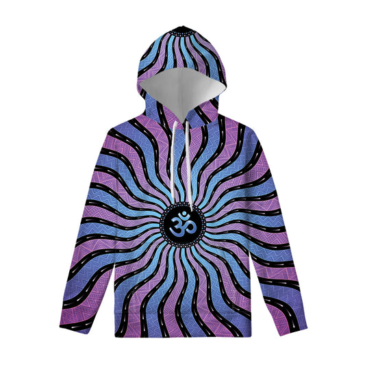 Psychedelic Om Print Pullover Hoodie