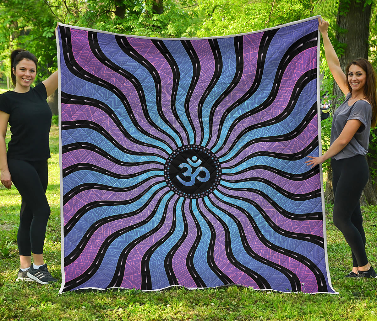 Psychedelic Om Print Quilt