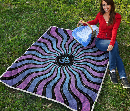 Psychedelic Om Print Quilt