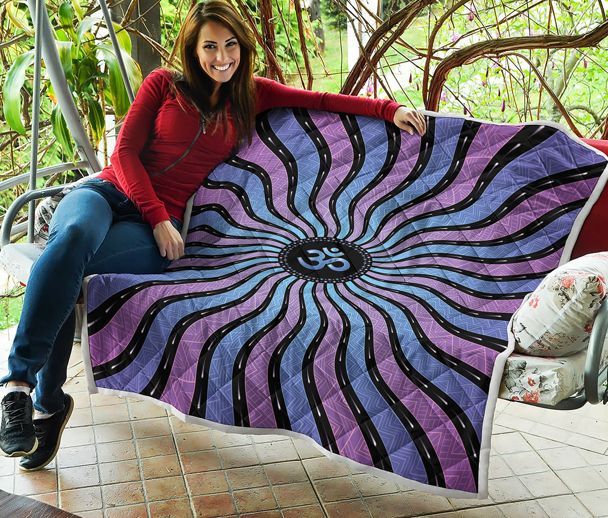 Psychedelic Om Print Quilt