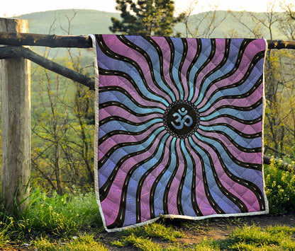 Psychedelic Om Print Quilt