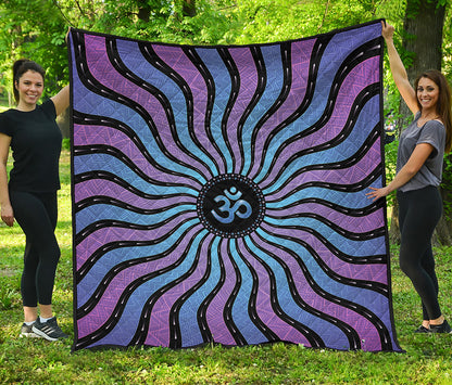 Psychedelic Om Print Quilt