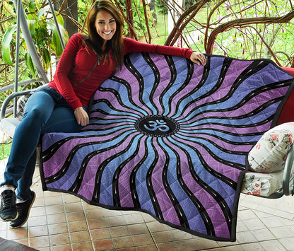 Psychedelic Om Print Quilt