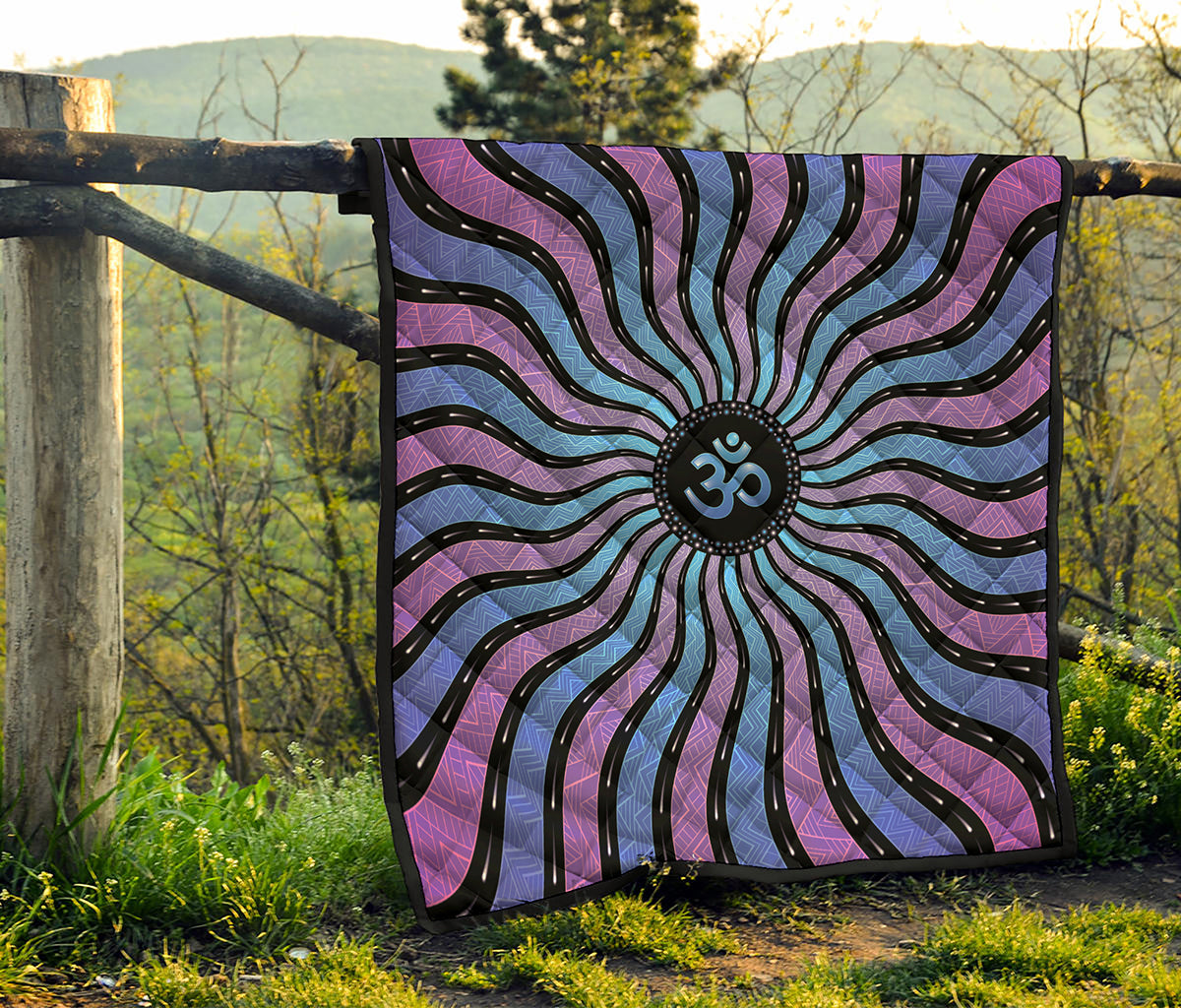 Psychedelic Om Print Quilt