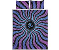 Psychedelic Om Print Quilt Bed Set