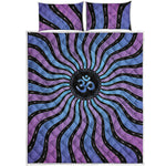 Psychedelic Om Print Quilt Bed Set