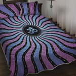 Psychedelic Om Print Quilt Bed Set