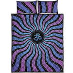 Psychedelic Om Print Quilt Bed Set