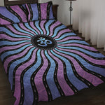 Psychedelic Om Print Quilt Bed Set