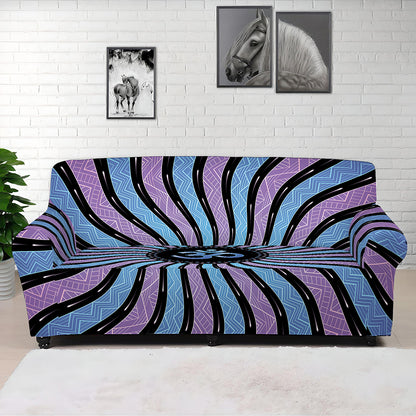 Psychedelic Om Print Sofa Cover