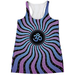 Psychedelic Om Print Women's Racerback Tank Top