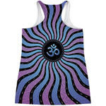 Psychedelic Om Print Women's Racerback Tank Top