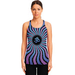 Psychedelic Om Print Women's Racerback Tank Top
