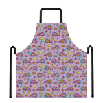 Psychedelic Pizza Pattern Print Apron