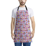 Psychedelic Pizza Pattern Print Apron