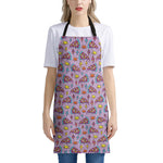 Psychedelic Pizza Pattern Print Apron