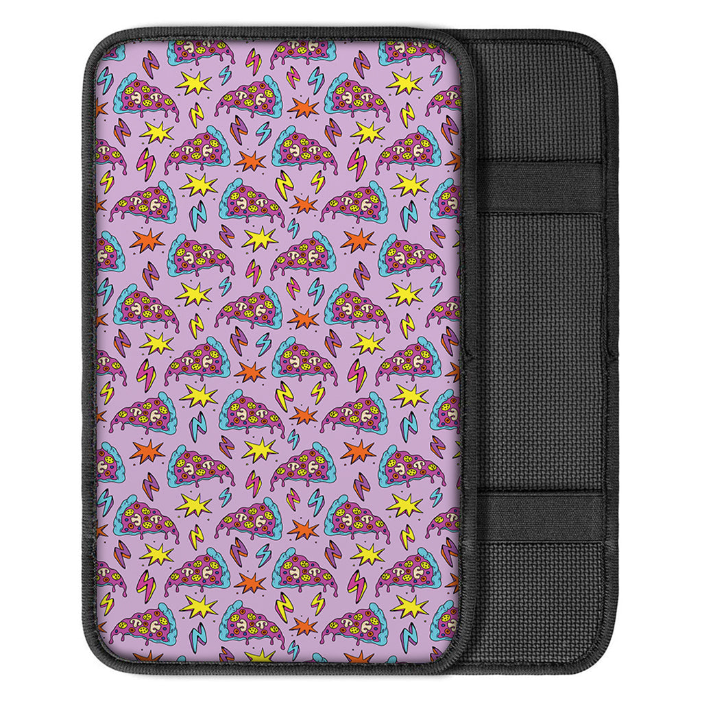 Psychedelic Pizza Pattern Print Car Center Console Cover