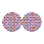 Psychedelic Pizza Pattern Print Car Coasters