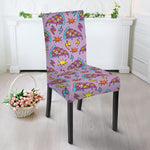 Psychedelic Pizza Pattern Print Dining Chair Slipcover