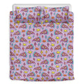 Psychedelic Pizza Pattern Print Duvet Cover Bedding Set