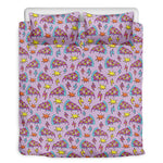 Psychedelic Pizza Pattern Print Duvet Cover Bedding Set