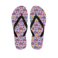 Psychedelic Pizza Pattern Print Flip Flops