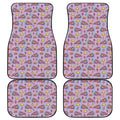 Psychedelic Pizza Pattern Print Front and Back Car Floor Mats