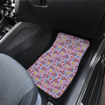Psychedelic Pizza Pattern Print Front and Back Car Floor Mats