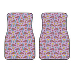 Psychedelic Pizza Pattern Print Front Car Floor Mats