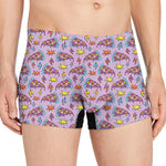 Psychedelic Pizza Pattern Print Men's Boxer Briefs