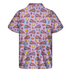 Psychedelic Pizza Pattern Print Men's Short Sleeve Shirt
