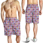 Psychedelic Pizza Pattern Print Men's Shorts