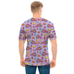 Psychedelic Pizza Pattern Print Men's T-Shirt