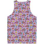 Psychedelic Pizza Pattern Print Men's Tank Top