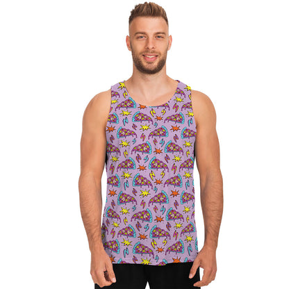 Psychedelic Pizza Pattern Print Men's Tank Top