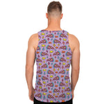 Psychedelic Pizza Pattern Print Men's Tank Top