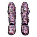 Psychedelic Pizza Pattern Print Muay Thai Shin Guards