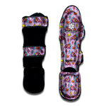 Psychedelic Pizza Pattern Print Muay Thai Shin Guard