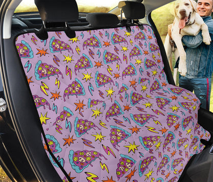 Psychedelic Pizza Pattern Print Pet Car Back Seat Cover