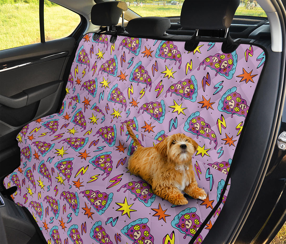 Psychedelic Pizza Pattern Print Pet Car Back Seat Cover