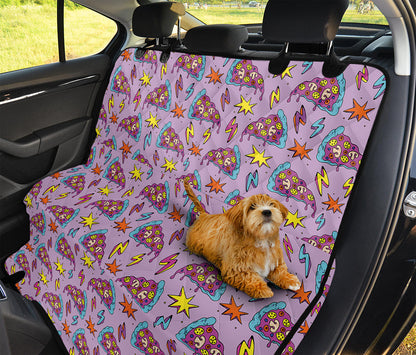 Psychedelic Pizza Pattern Print Pet Car Back Seat Cover
