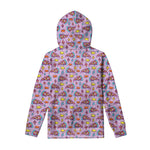 Psychedelic Pizza Pattern Print Pullover Hoodie
