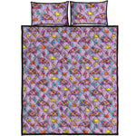 Psychedelic Pizza Pattern Print Quilt Bed Set