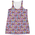 Psychedelic Pizza Pattern Print Women's Racerback Tank Top