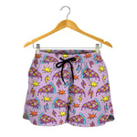 Psychedelic Pizza Pattern Print Women's Shorts