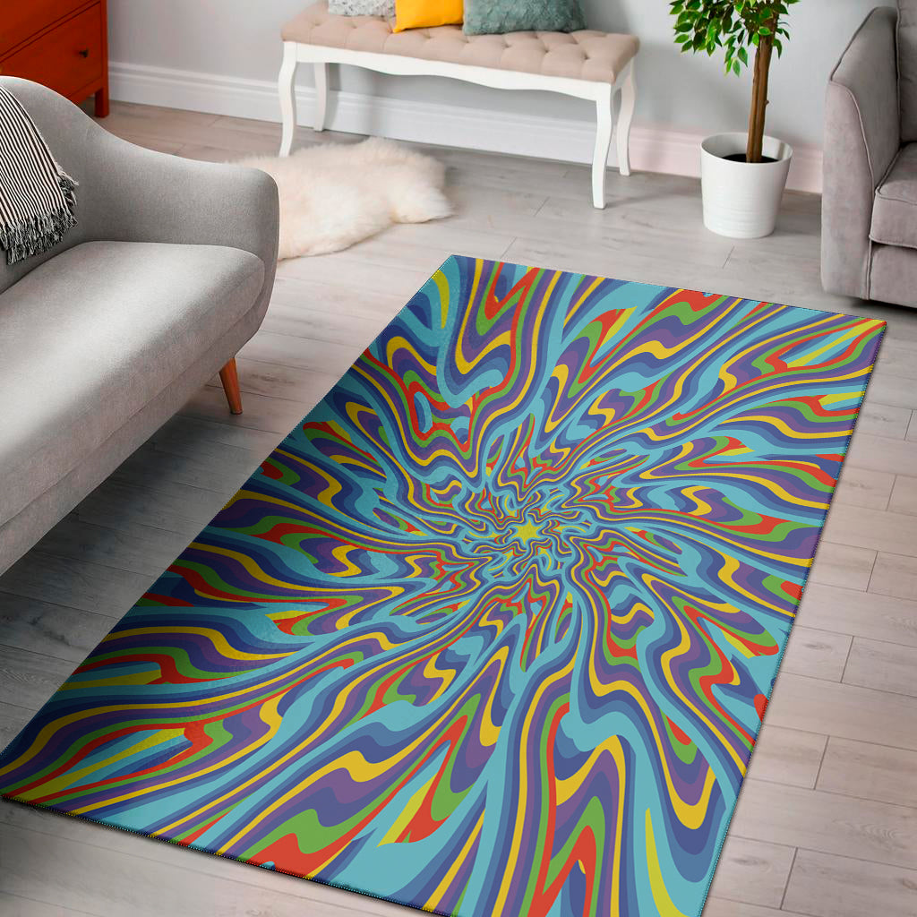 Psychedelic Print Area Rug