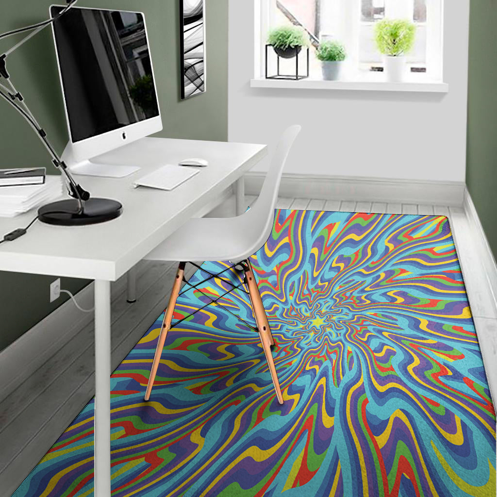 Psychedelic Print Area Rug