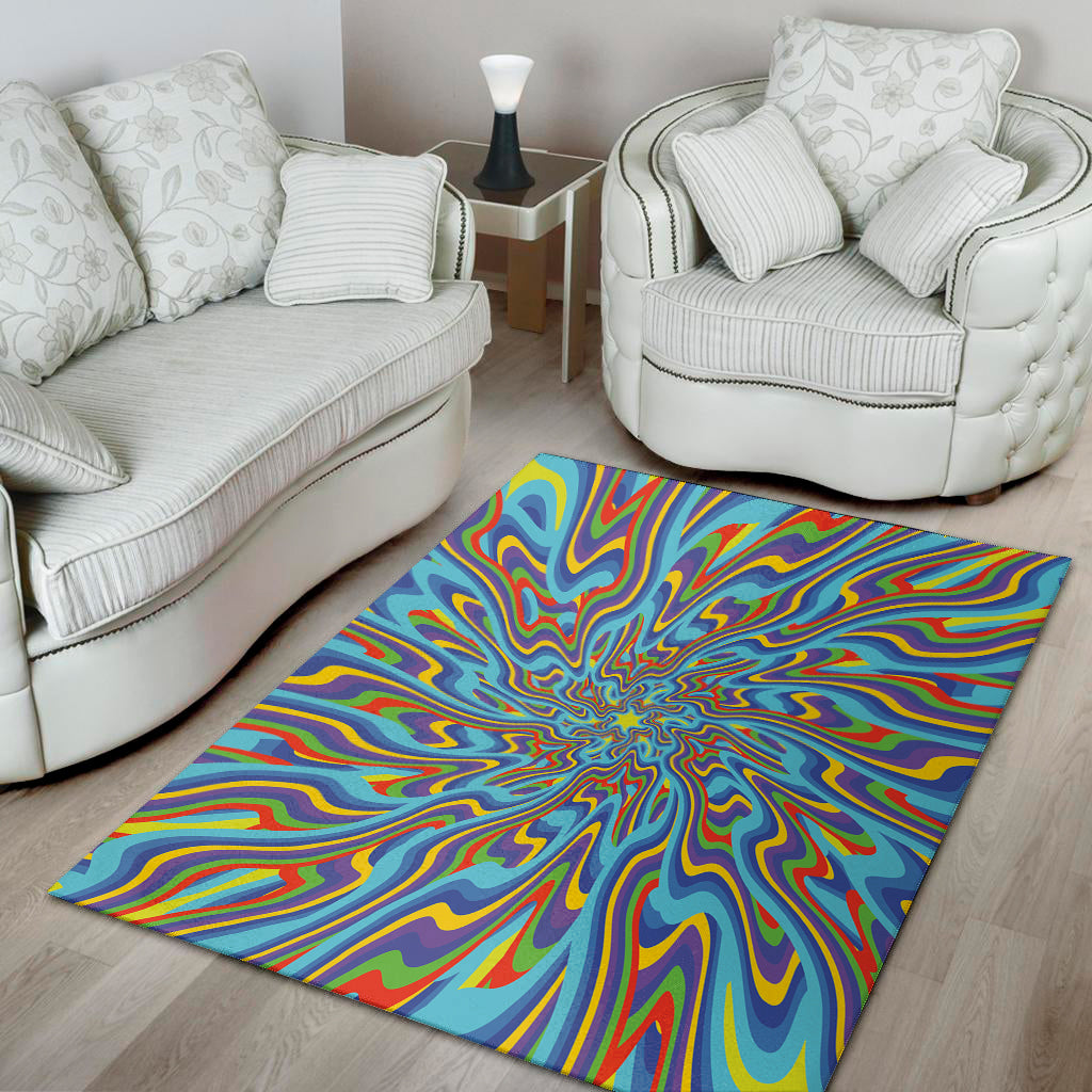 Psychedelic Print Area Rug