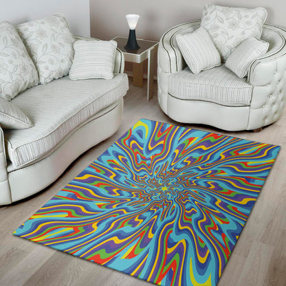 Psychedelic Print Area Rug