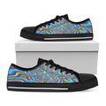 Psychedelic Print Black Low Top Sneakers